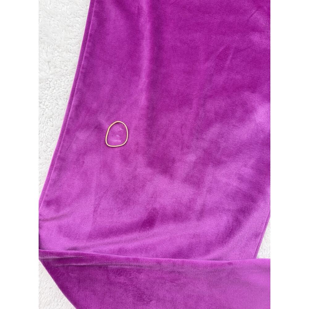 Juicy Couture Lounge Pants Womens XL Pink Luxe Velour Bling SpellOut Down Leg - Picture 3 of 12